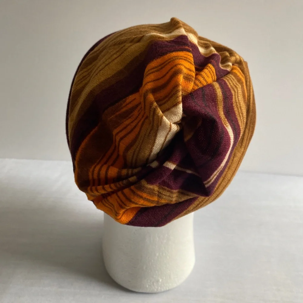 1 pc‎ Women's Stripe Brimless Cap - Versatile, Lightweight Beanie Hat